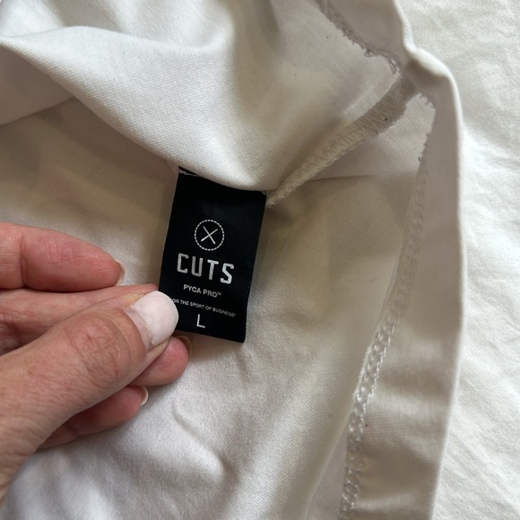 Men’s cuts curve hem t shirt - Picture 3 of 3